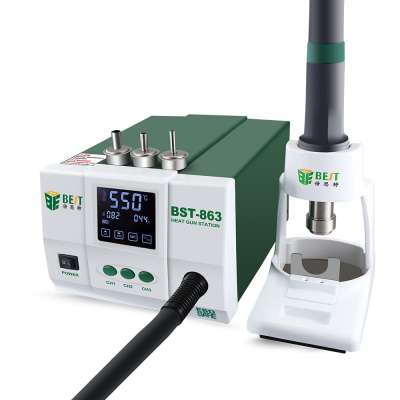 BST-863 NEW Technology High Power 1200W Digital Touch Screen Display Automatic BGA SMD ESD Hot Air Rework Solder Station