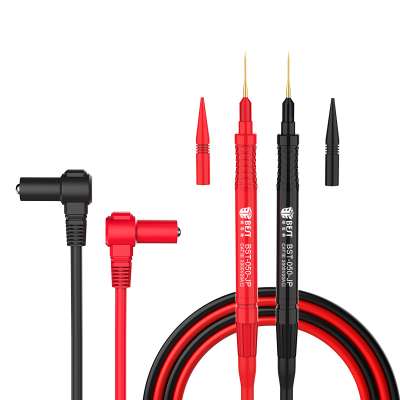 Silicone Soft Cable Multimeter Electrical Copper Multimeter Test Leads with Gold-Plated Precision Sharp Replaceable Probe